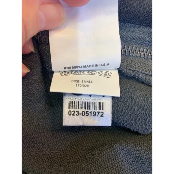 Authentic Chrome Hearts Side Zip Sweatshirt Cross Motif Made in Hollywood S NWOT - Picture 9 of 14